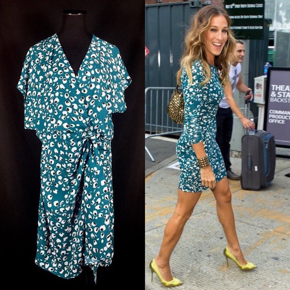 dvf front twist dress